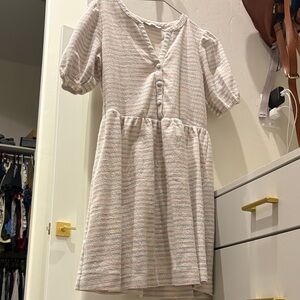 LOFT Casual Striped Dress in Blue and Pink